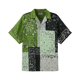 Bicolor Cotton Shortsleeve Shirt