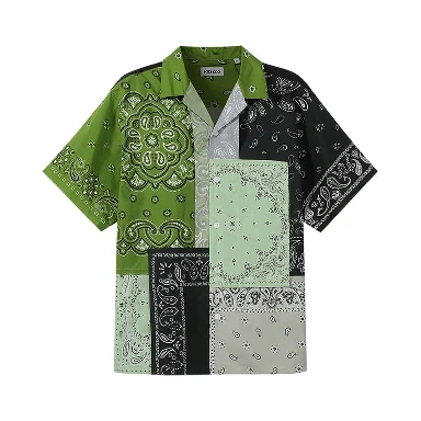Bicolor Cotton Shortsleeve Shirt