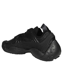 Black Polyethylene Athletic Sneakers