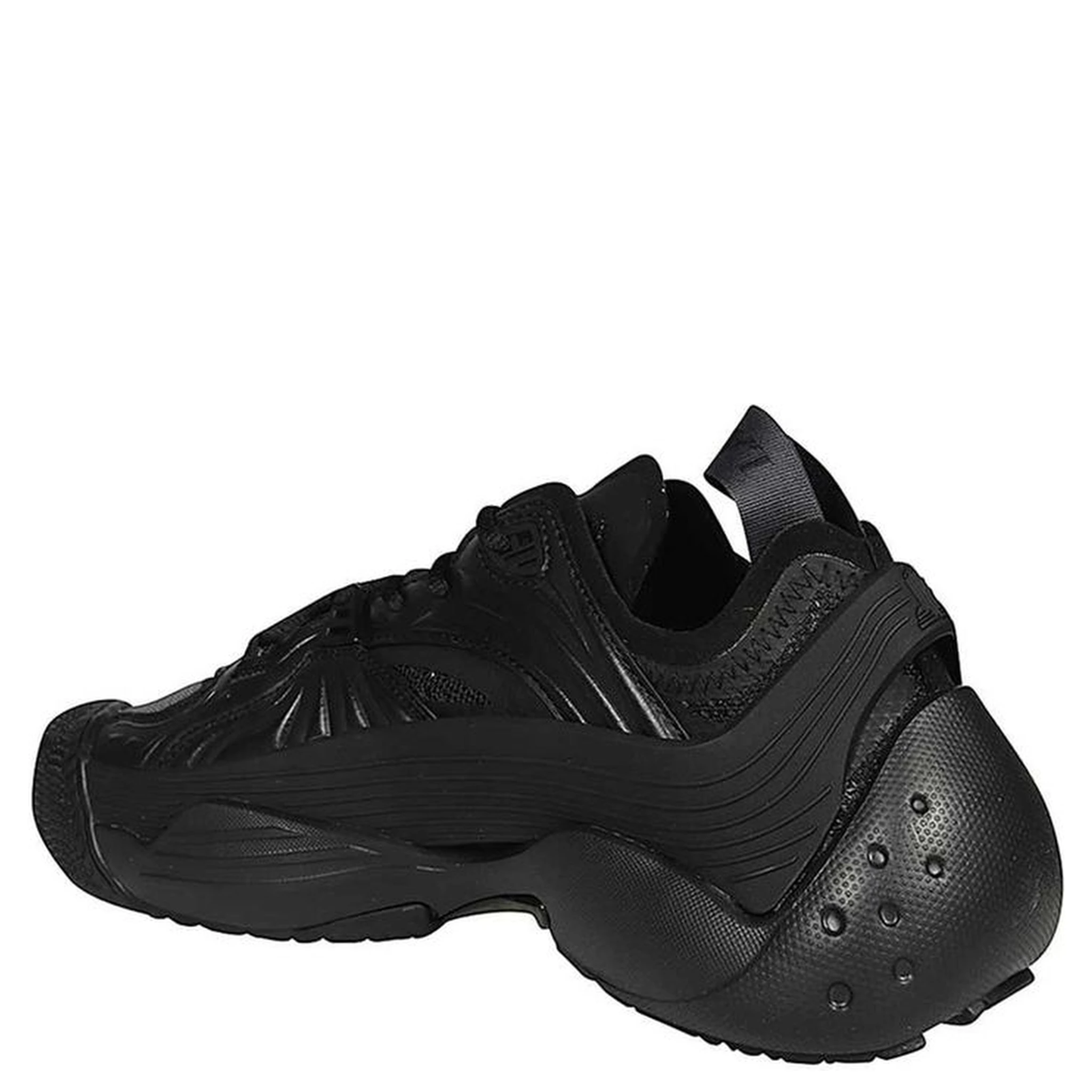 Black Polyethylene Athletic Sneakers