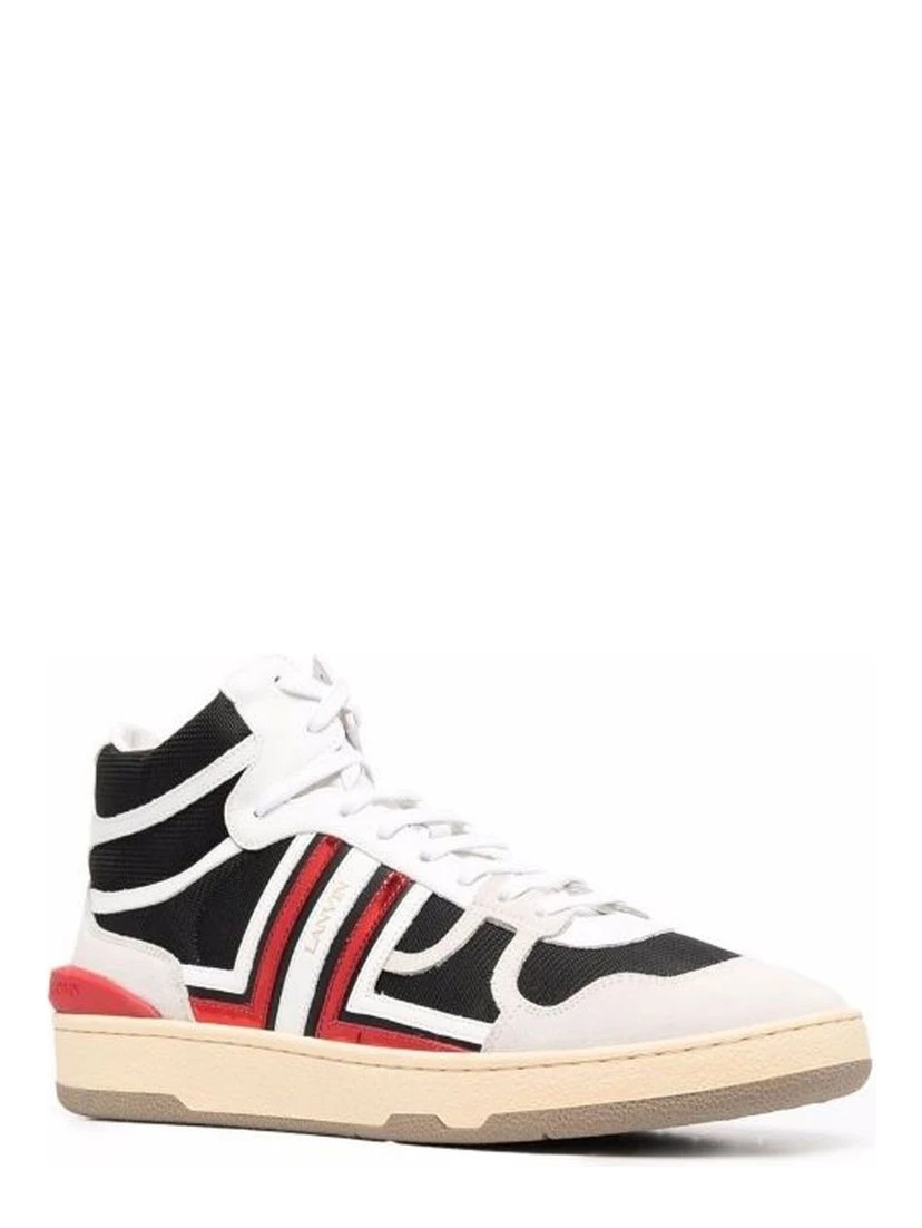 Black Calfskin High Top Sneakers