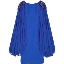 Blue Acetate Cocktail Dress