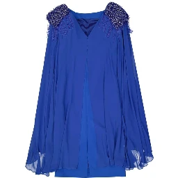 Blue Acetate Cocktail Dress