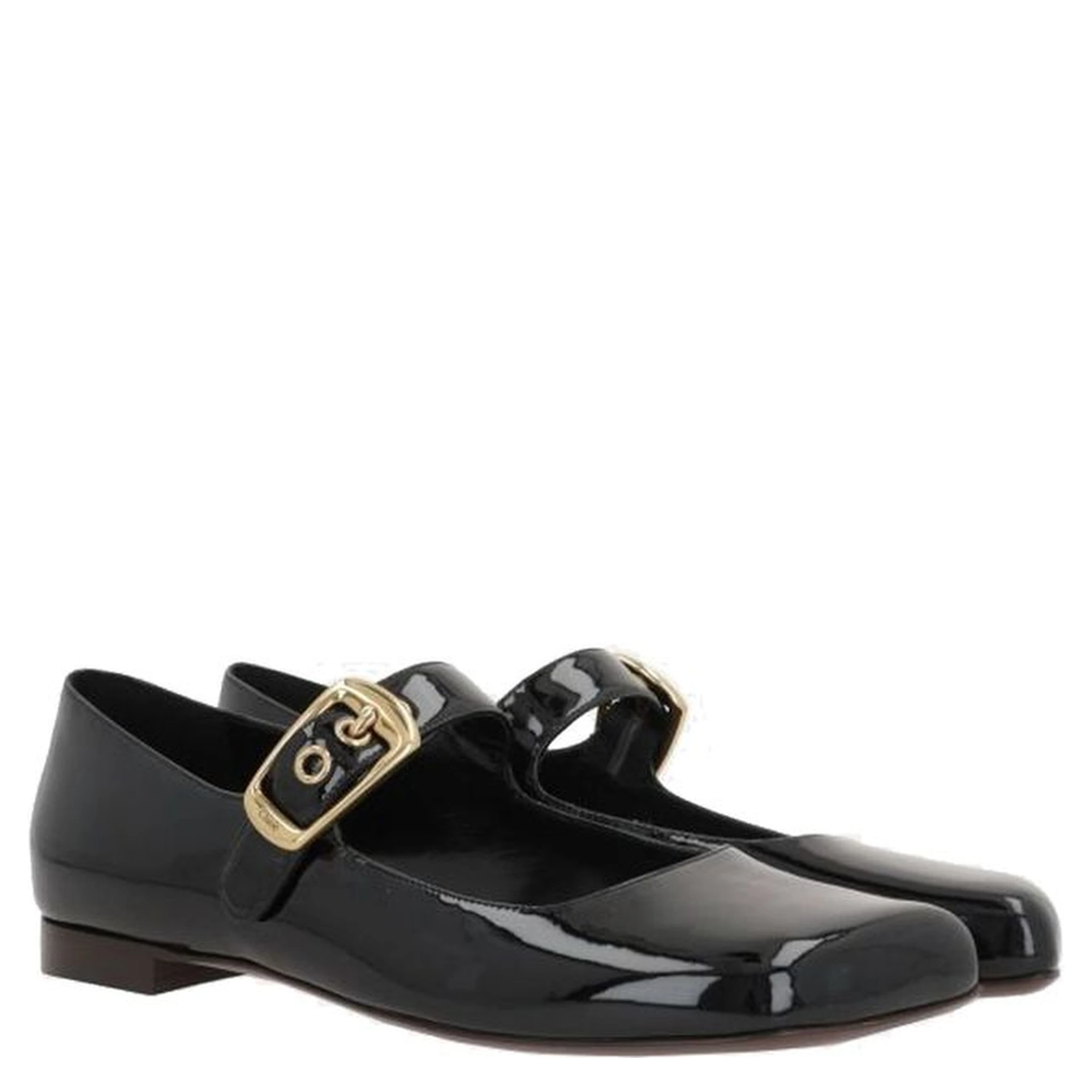 Black Calfskin Ballet Flats