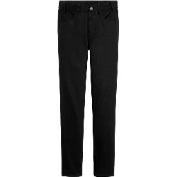 Black Cotton Skinny Jeans
