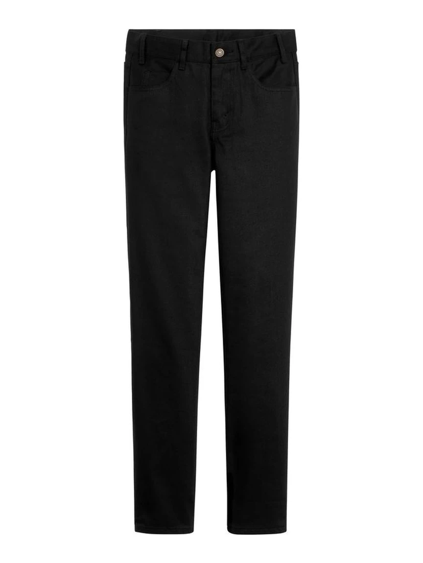 Black Cotton Skinny Jeans