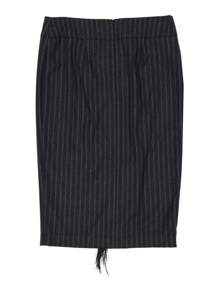 Gray Virgin Wool Midi Skirt alternative