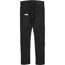 Black Cotton Slim Fit Jeans