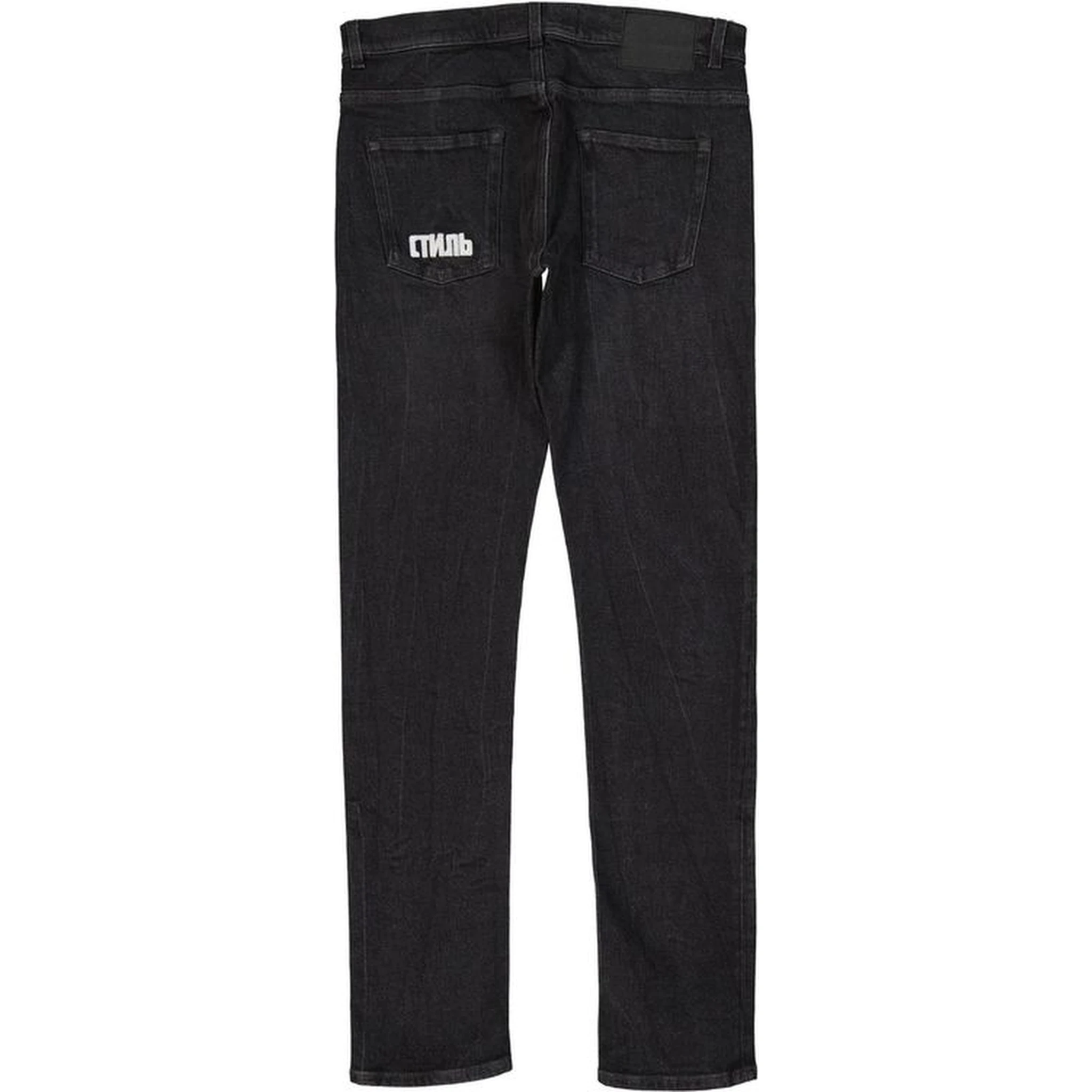 Black Cotton Slim Fit Jeans