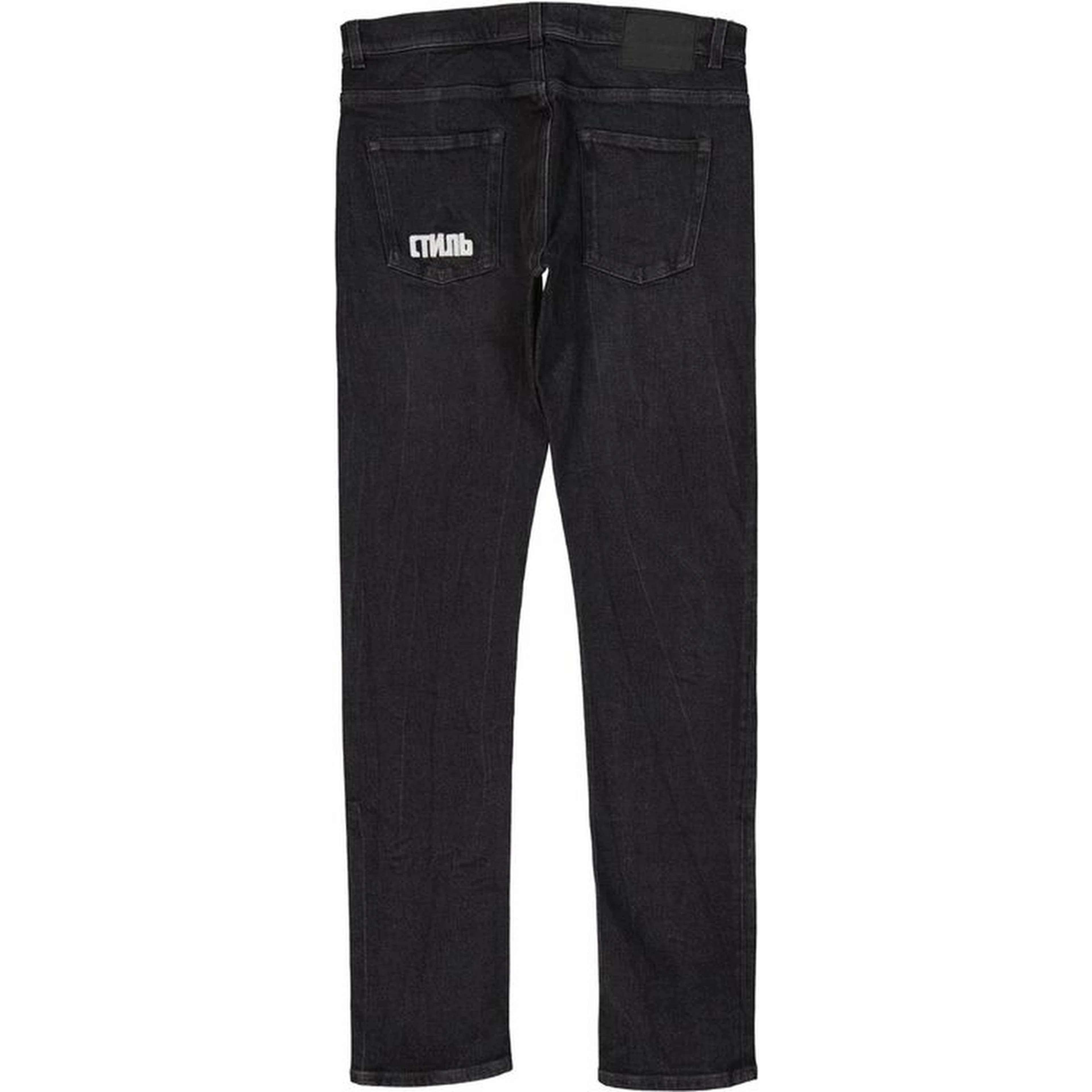 Black Cotton Slim Fit Jeans