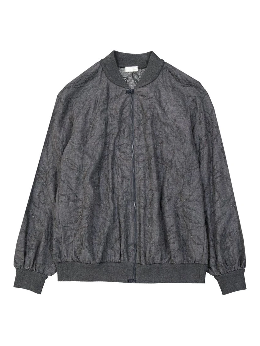 Gray Virgin Wool Bomber