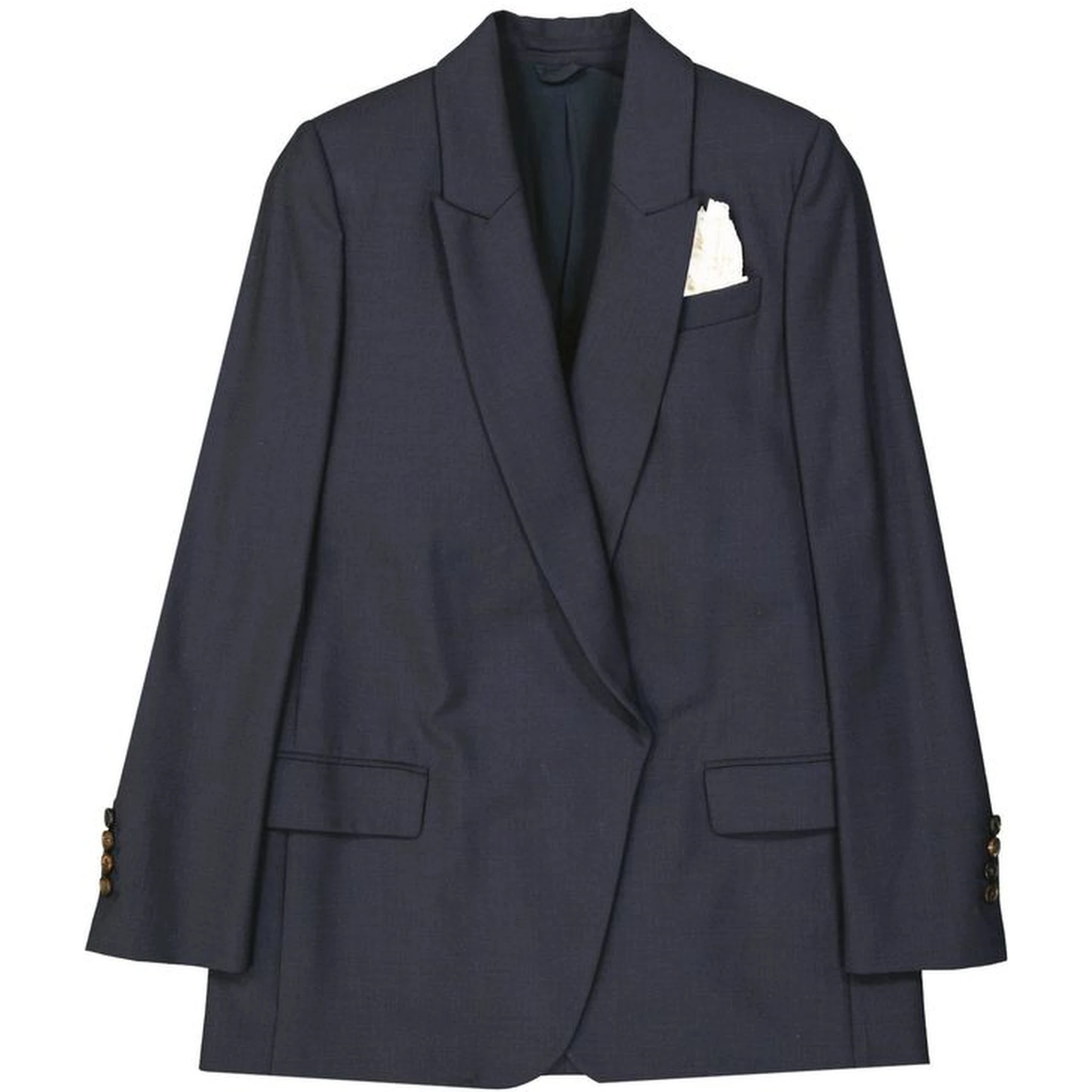 Blue Virgin Wool Jackets And Coat