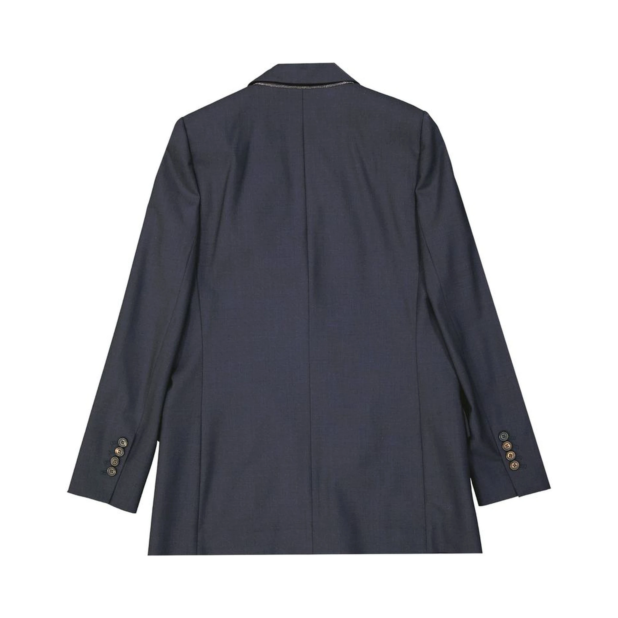 Blue Virgin Wool Jackets And Coat