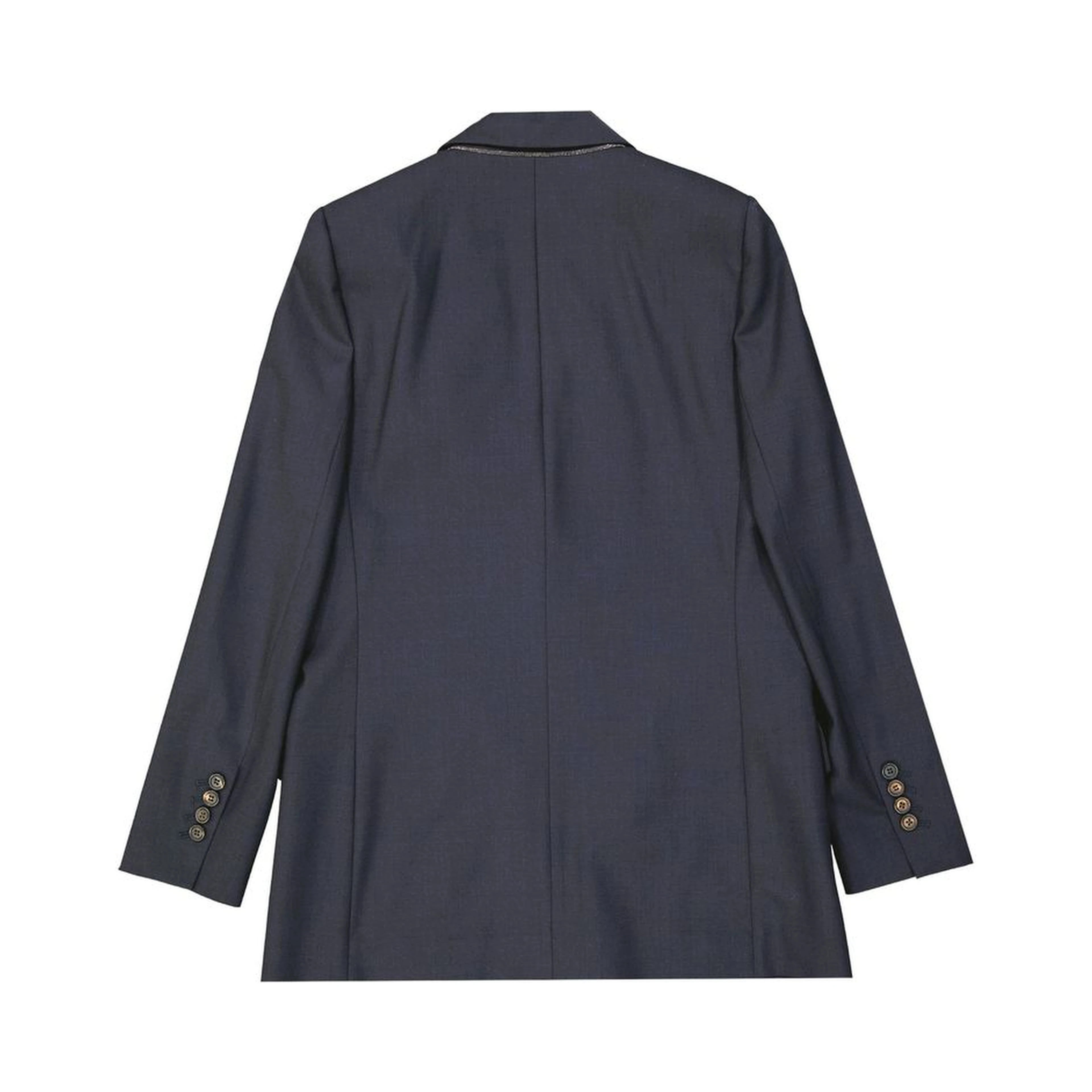 Blue Virgin Wool Jackets And Coat