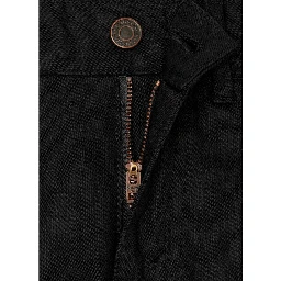 Black Cotton Skinny Jeans