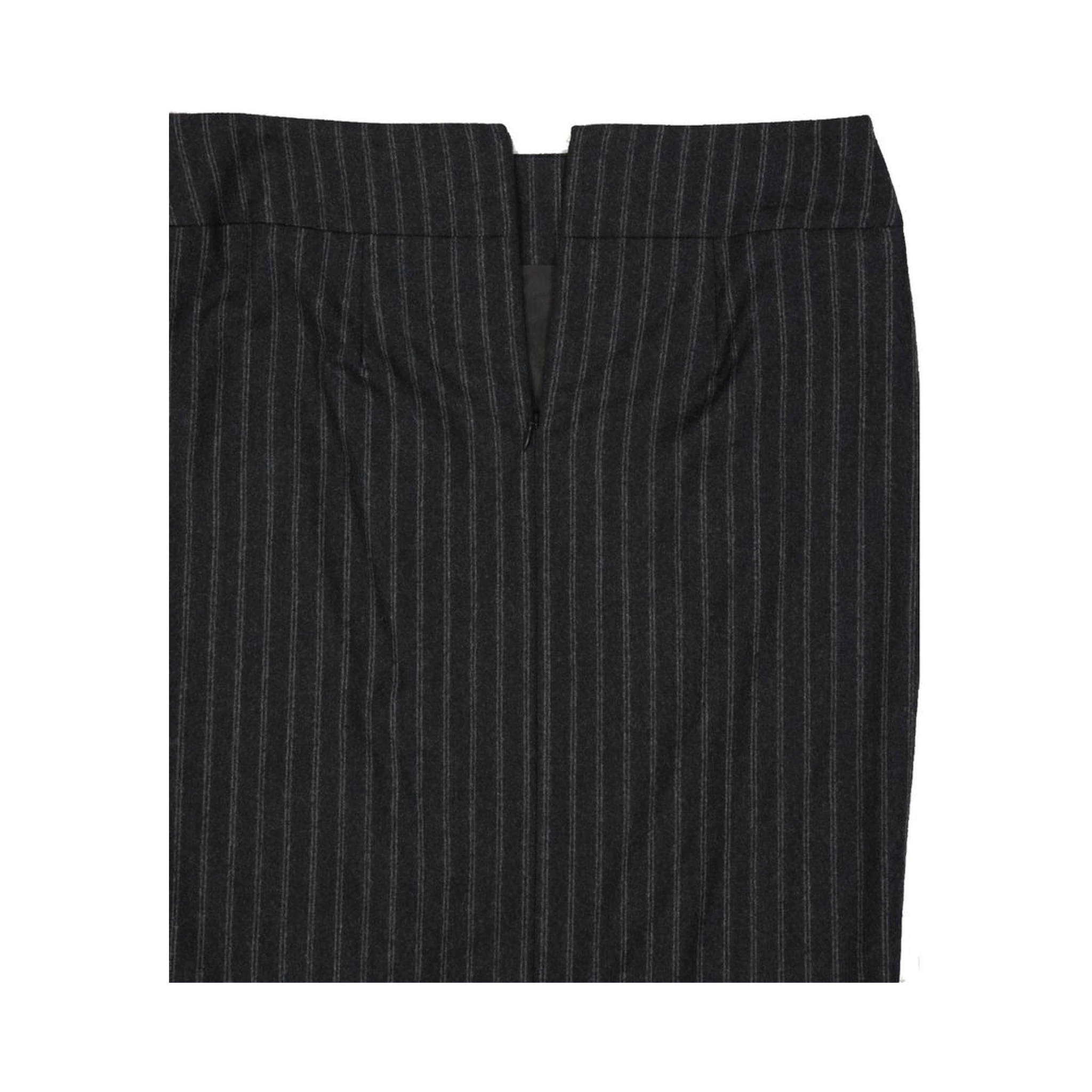 Gray Virgin Wool Midi Skirt