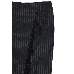 Gray Virgin Wool Midi Skirt