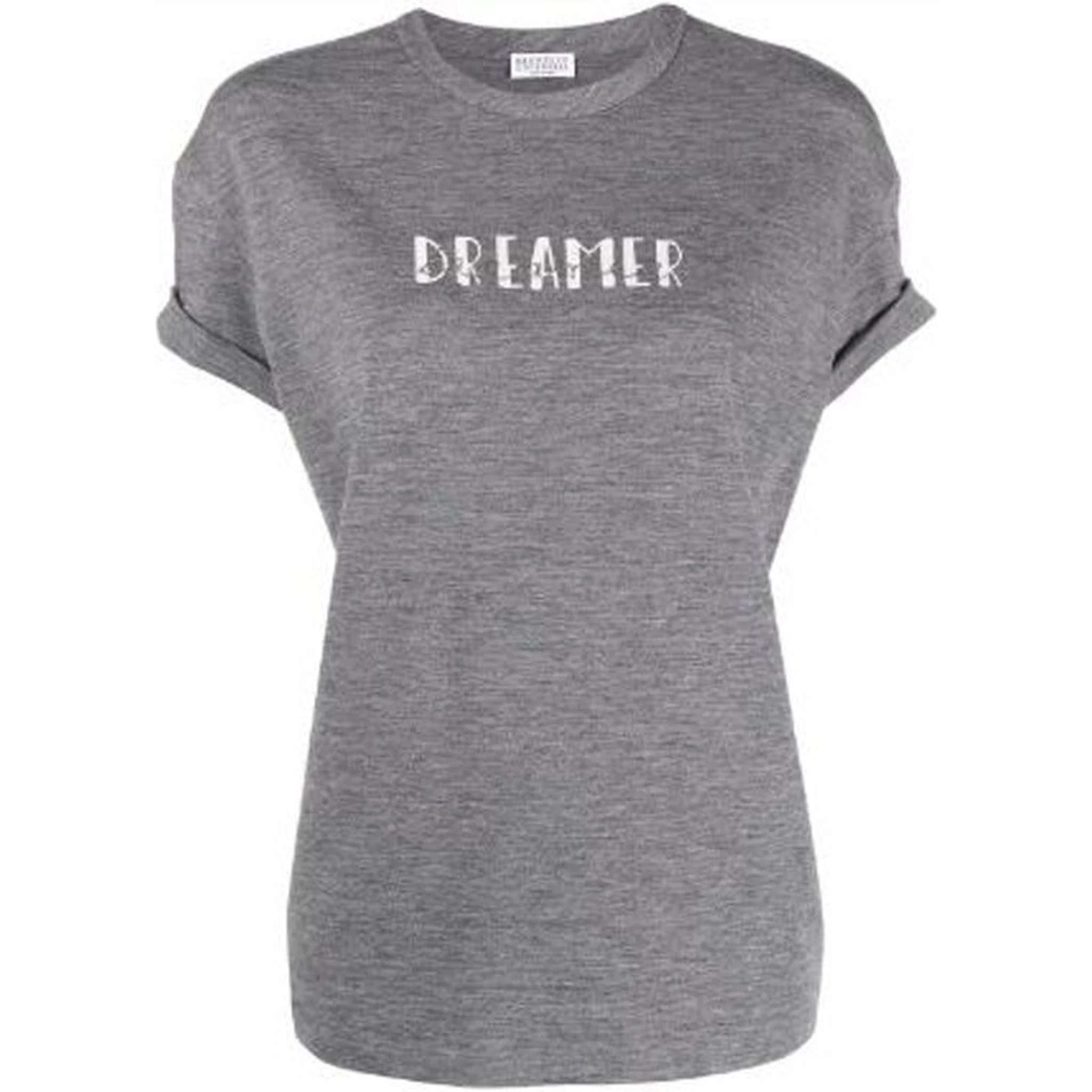 Gray Elastane T-Shirt