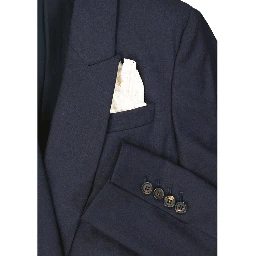 Blue Virgin Wool Jackets And Coat