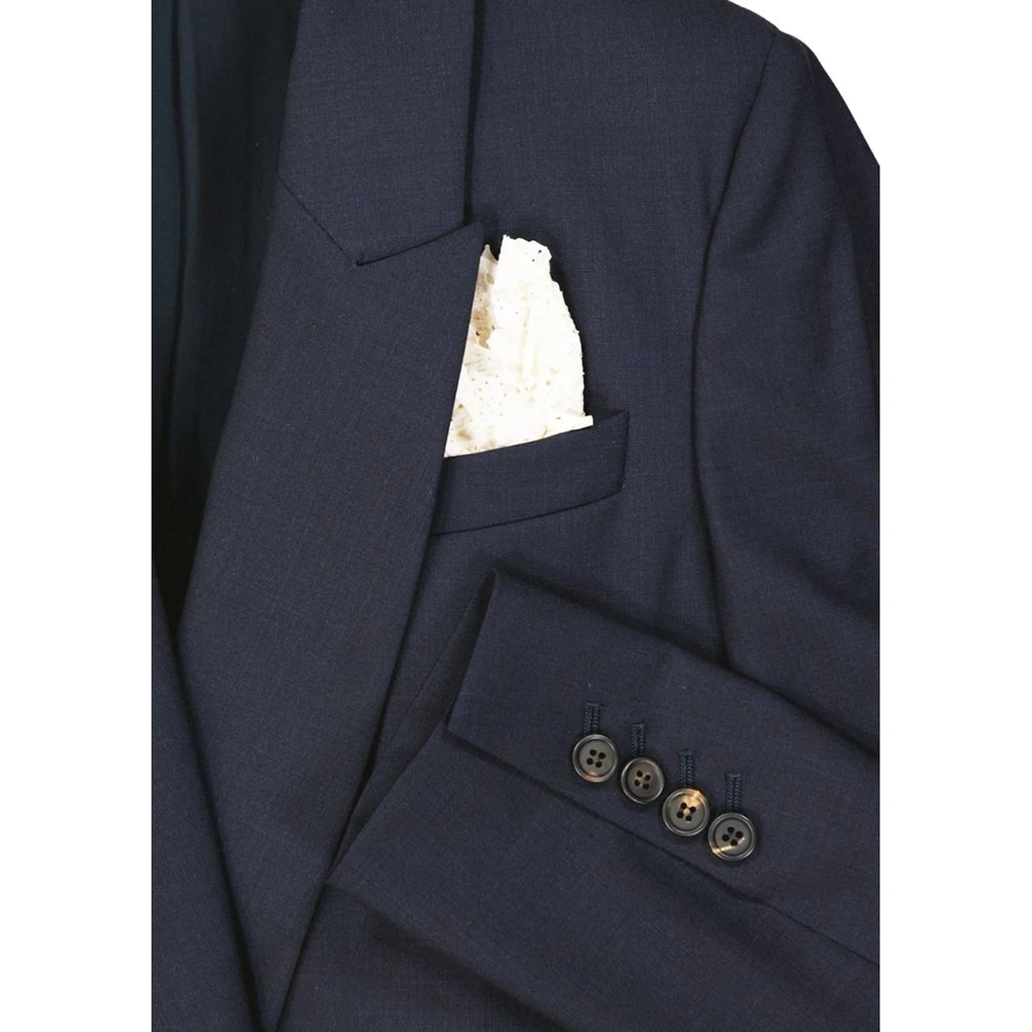 Blue Virgin Wool Jackets And Coat