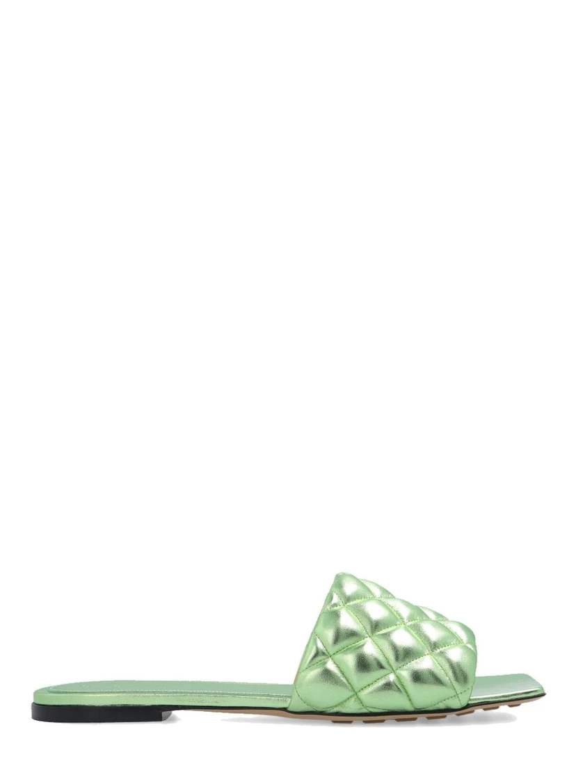 Bicolor Calfskin Flat Sandals