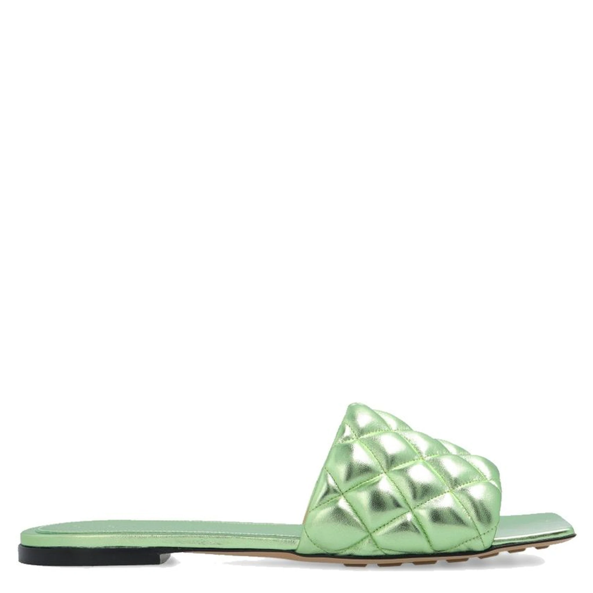 Bicolor Calfskin Flat Sandals