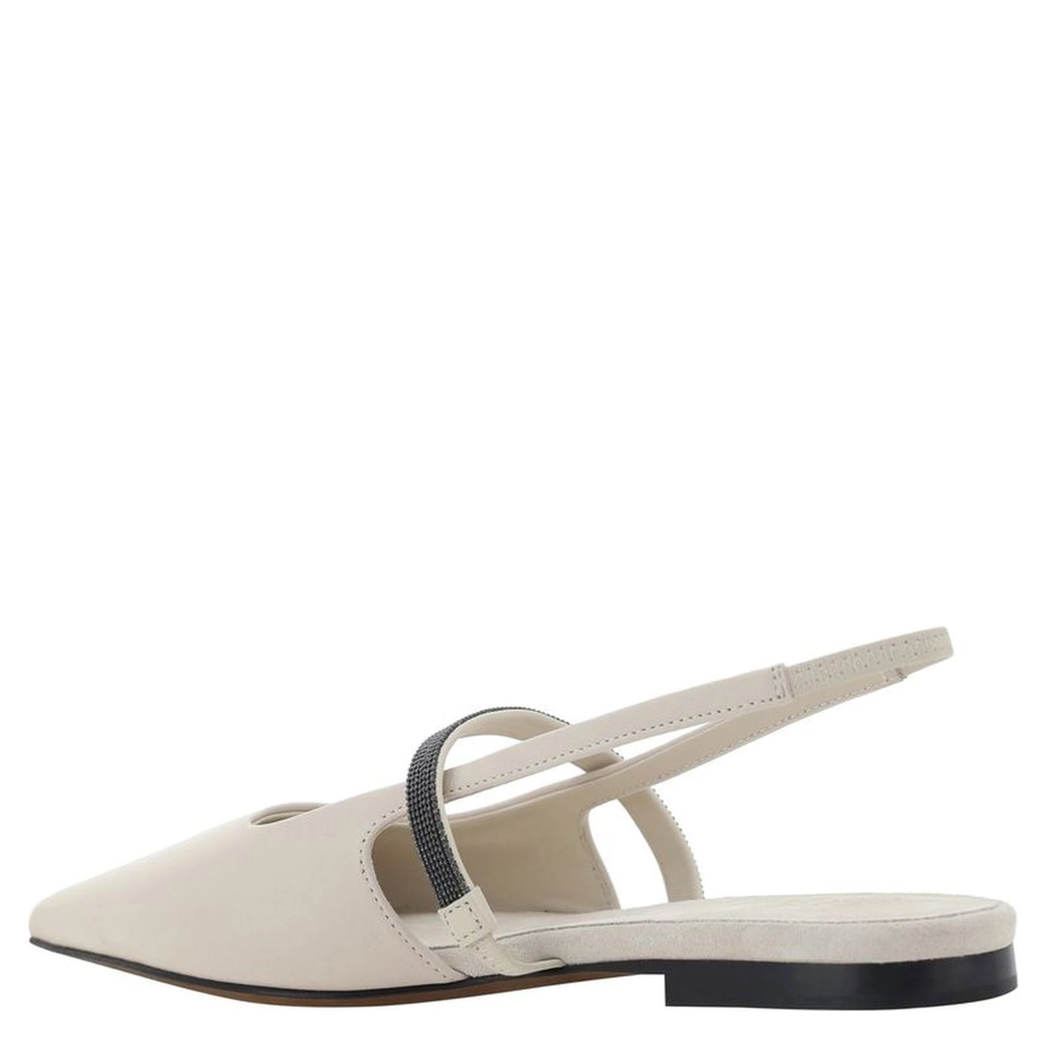 White Calfskin Ballet Flats