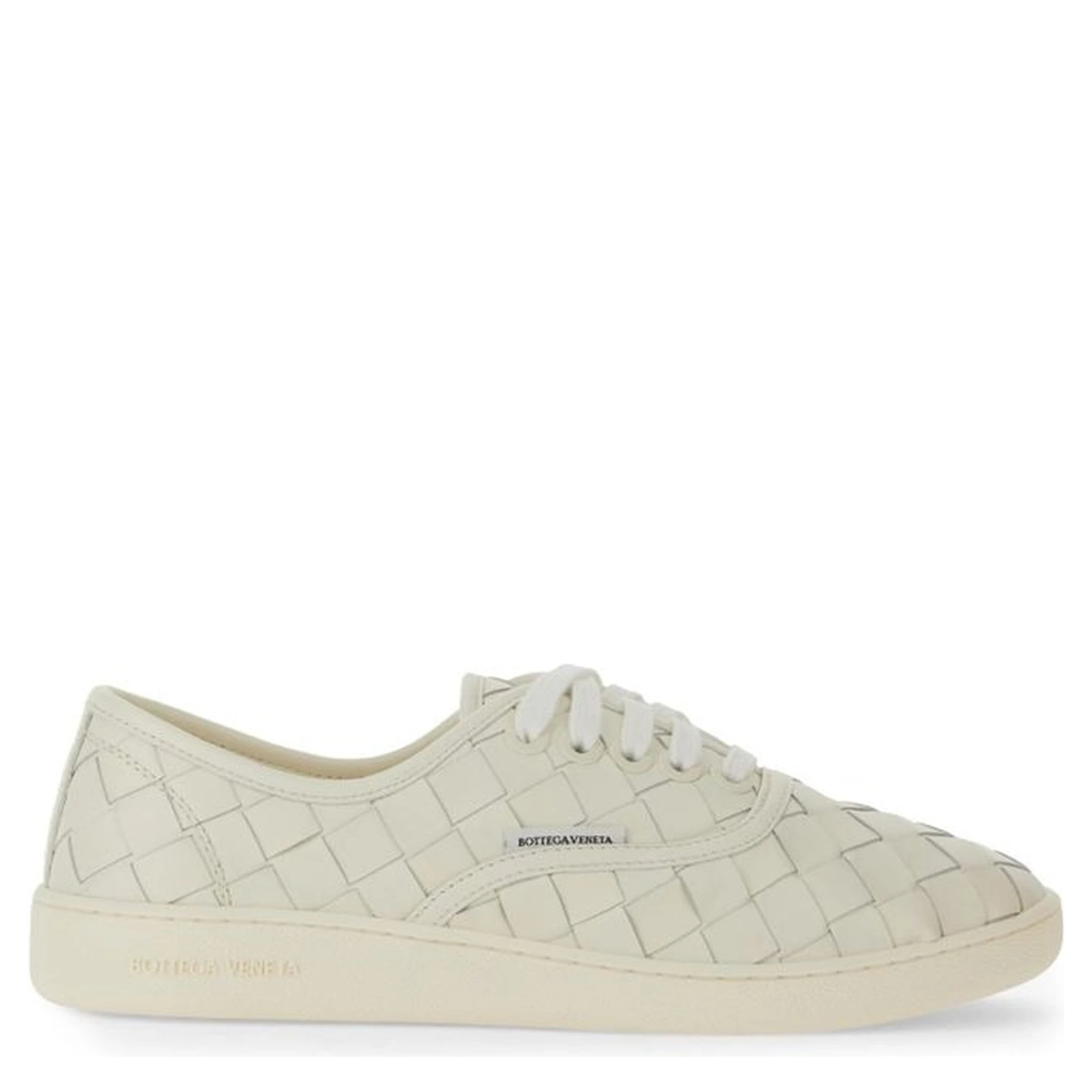 White Calfskin Low Top Sneakers