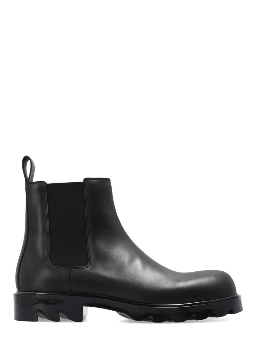 Black Calfskin Chelsea Boots