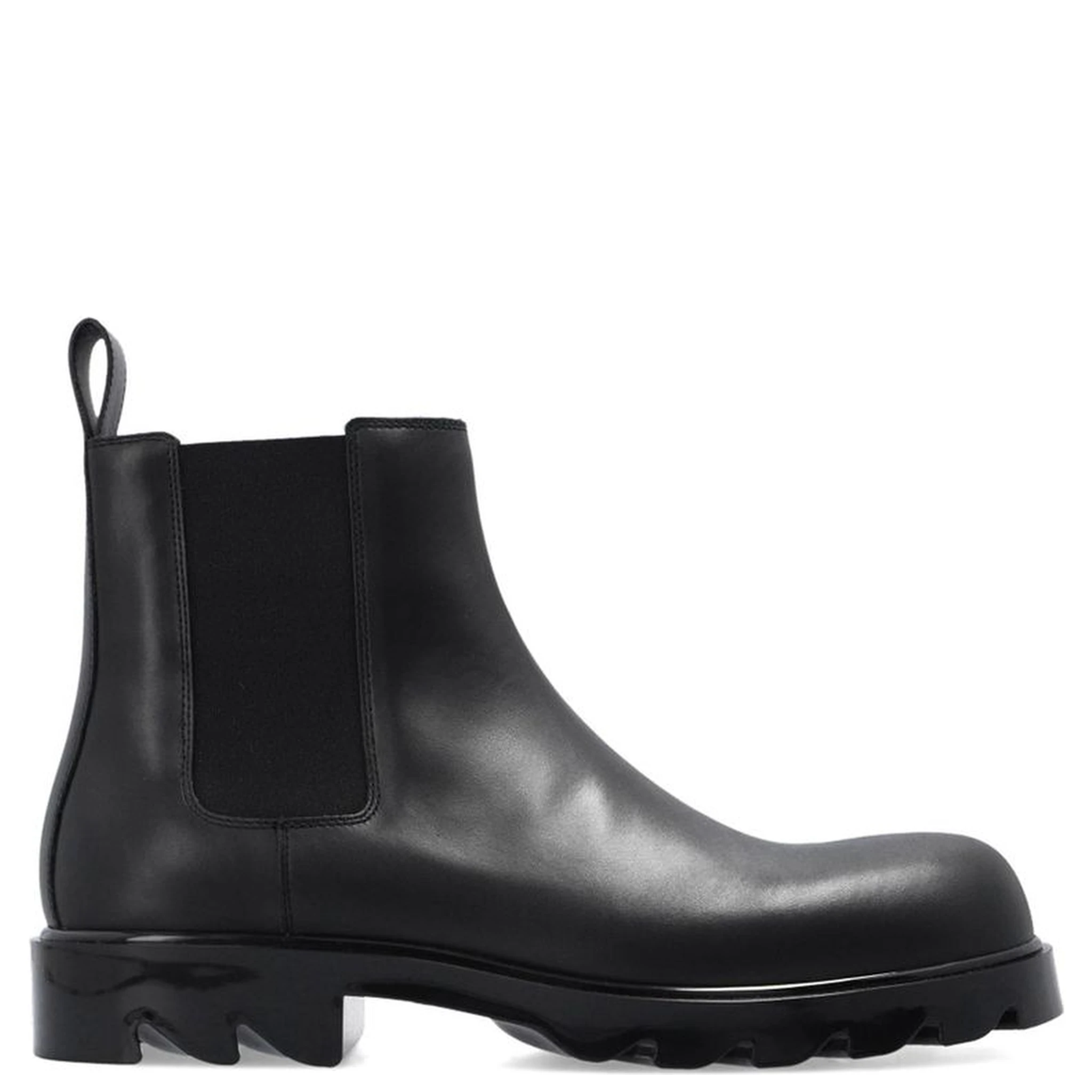 Black Calfskin Chelsea Boots