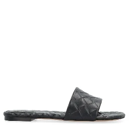 Black Lamb Leather Mules