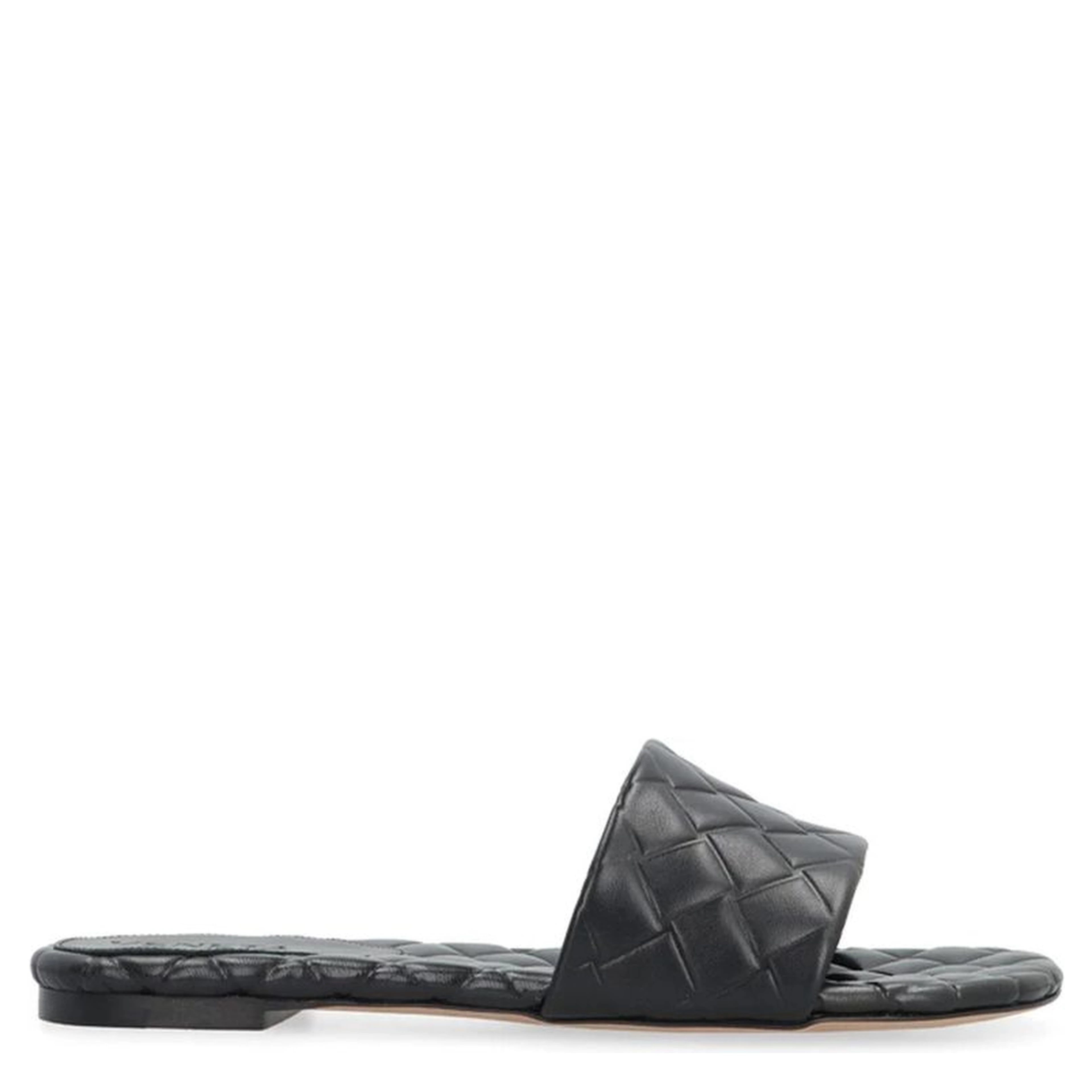 Black Lamb Leather Mules