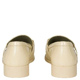 White Calfskin Slip-On Loafers