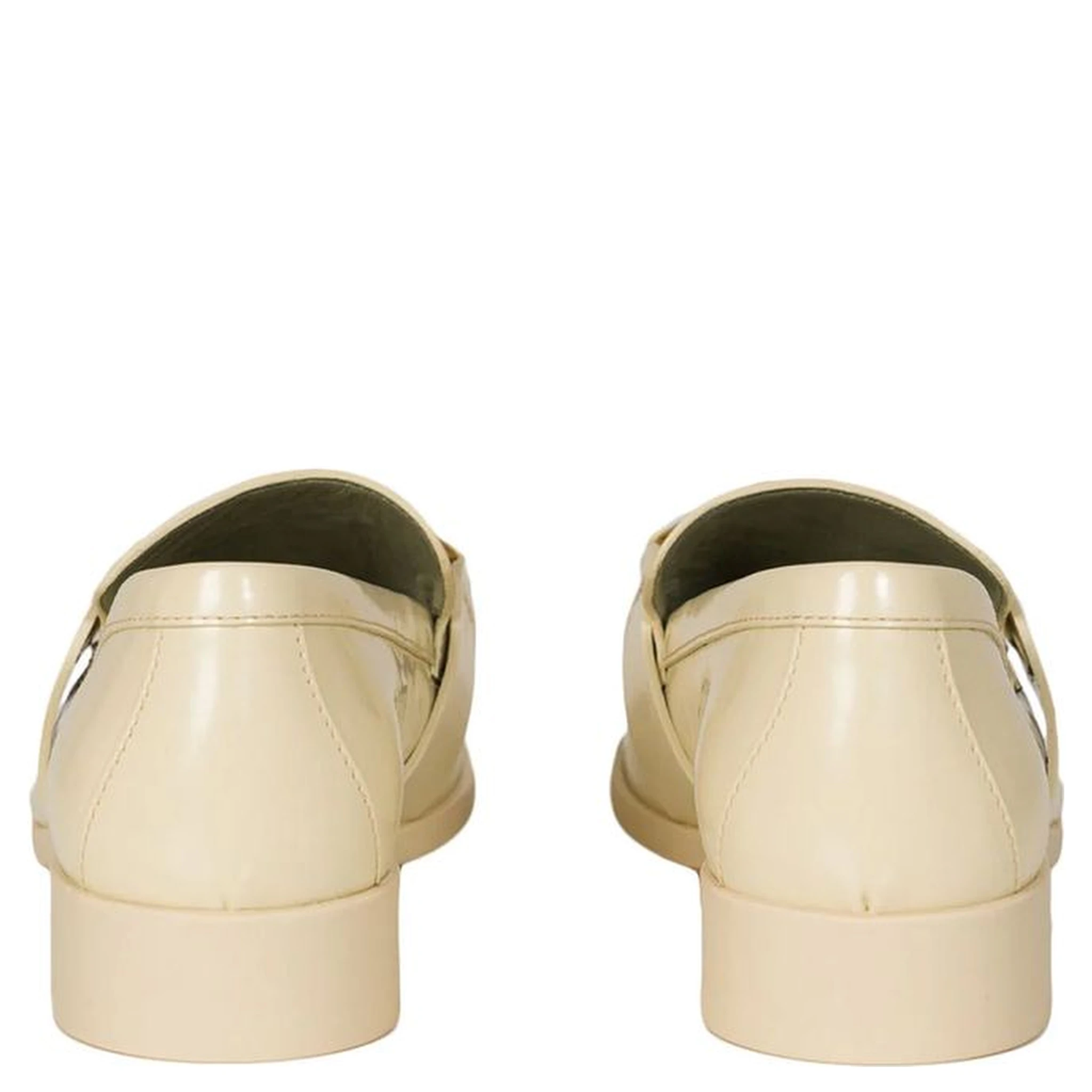 White Calfskin Slip-On Loafers