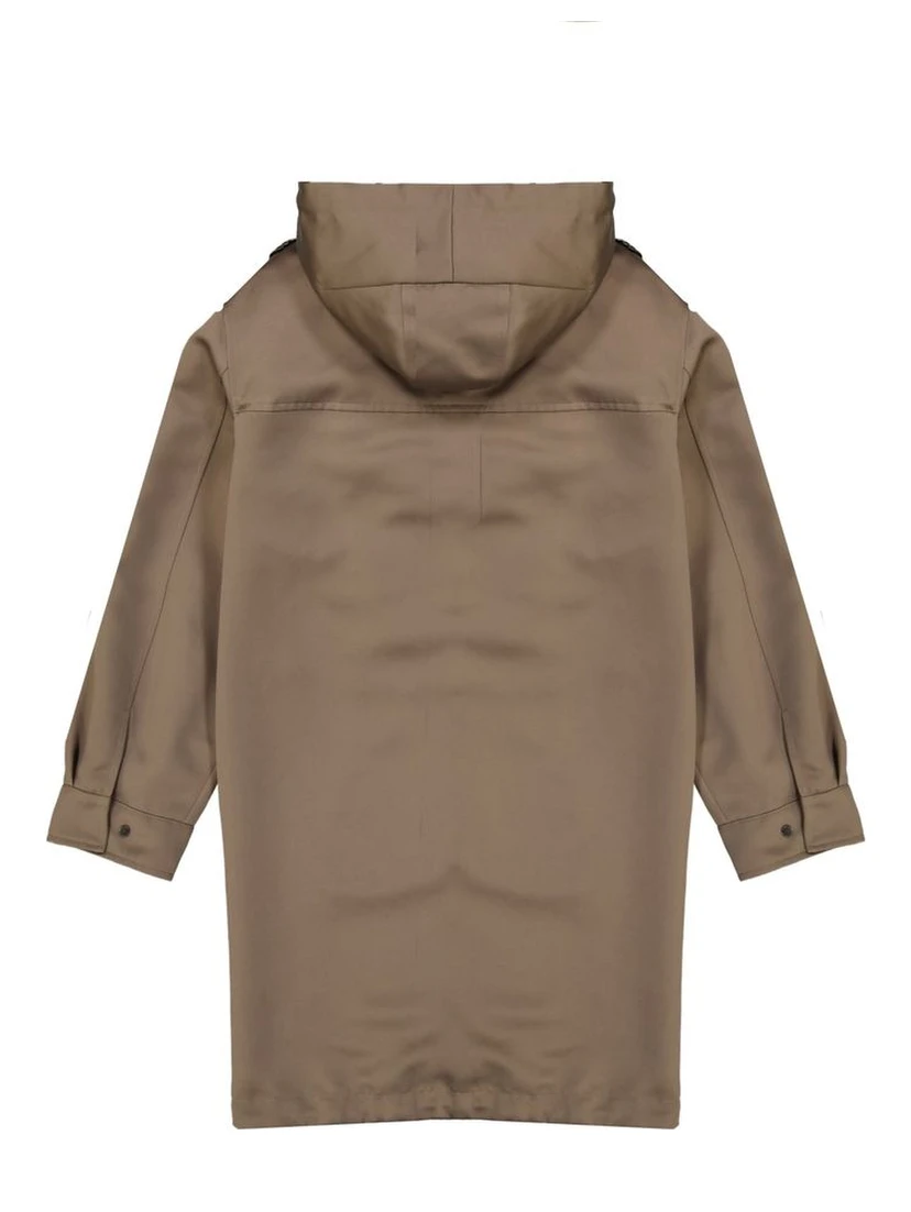 Brown Polyester Parka