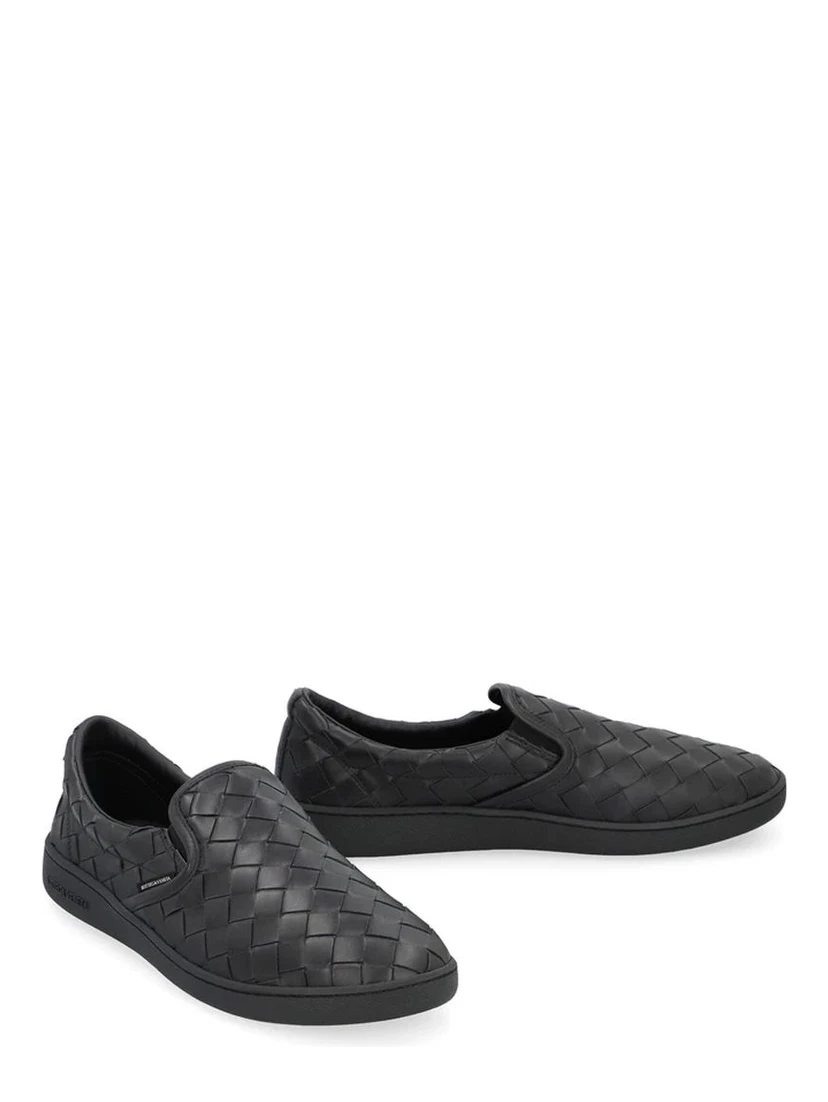 Black Calfskin Low Top Sneakers