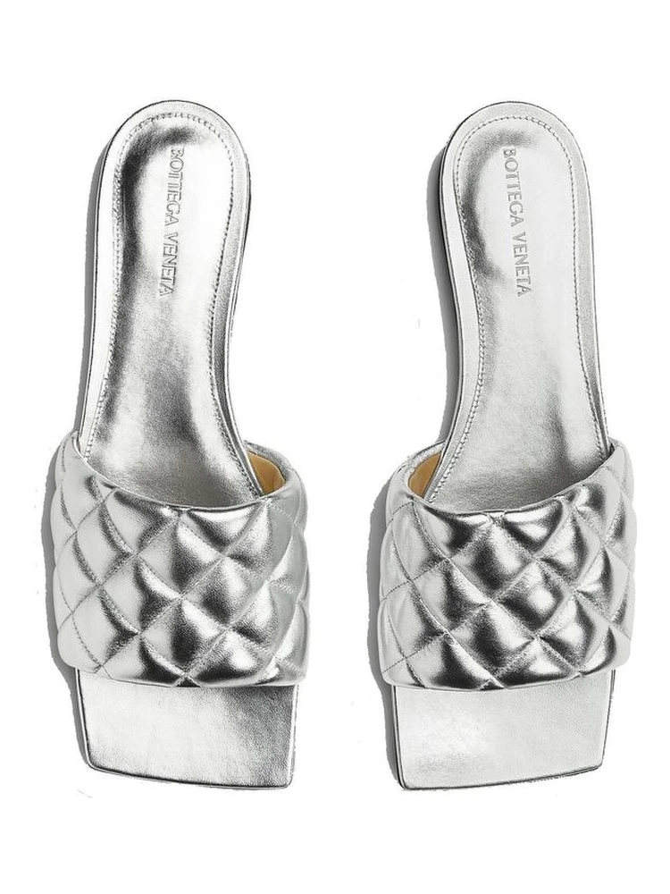 Silver Calfskin Flat Sandals alternative