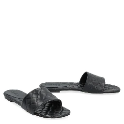 Black Lamb Leather Mules