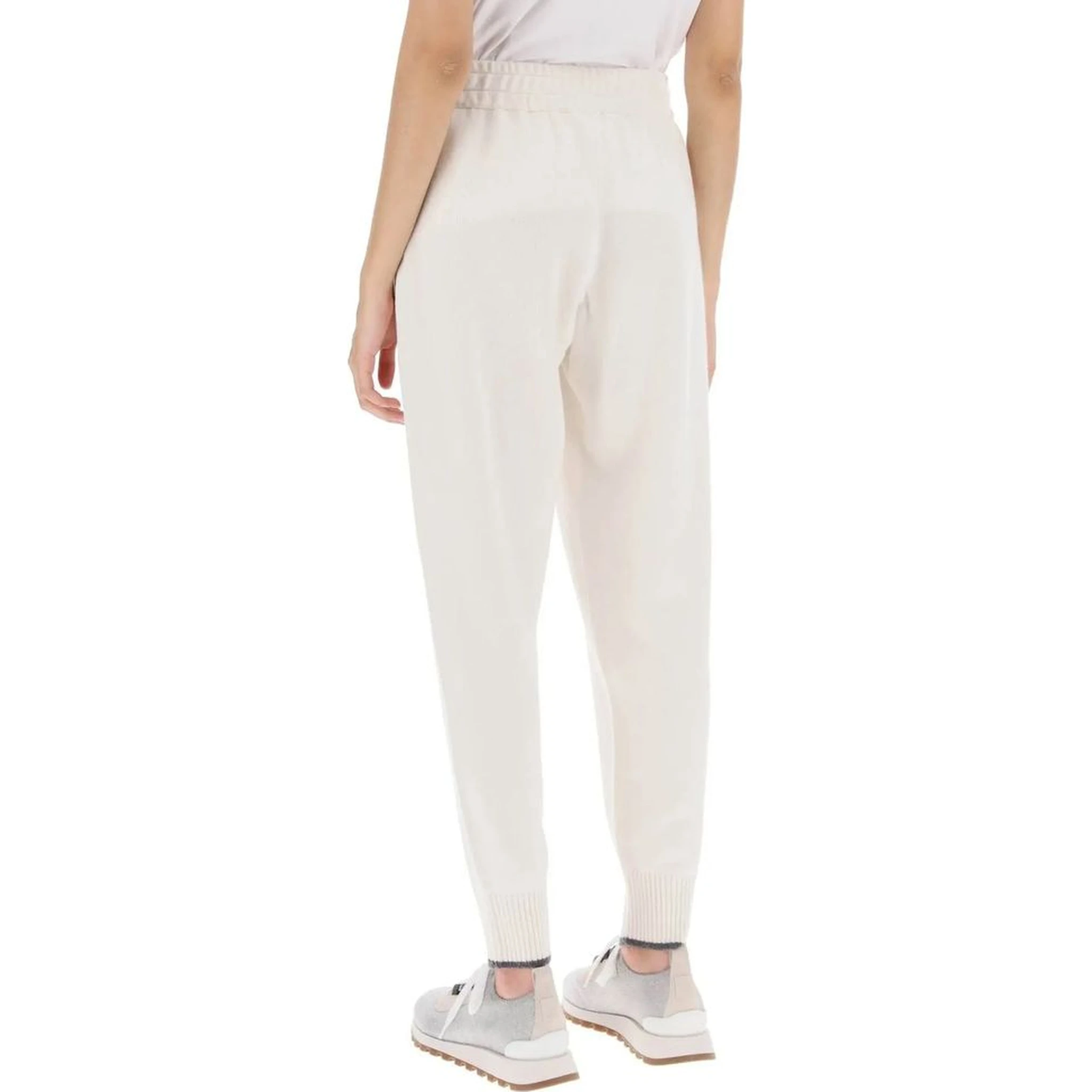 White Cashmere Athletic Pants