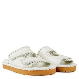 White Lamb Leather Sandals