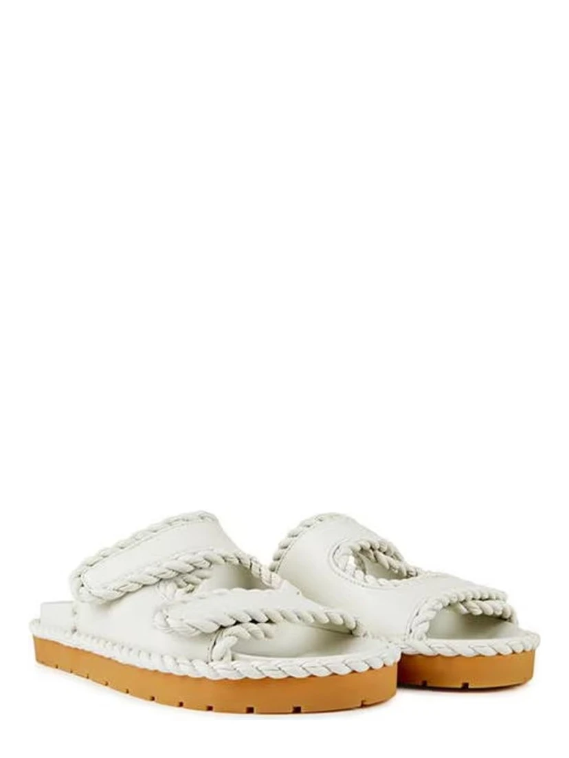 White Lamb Leather Sandals