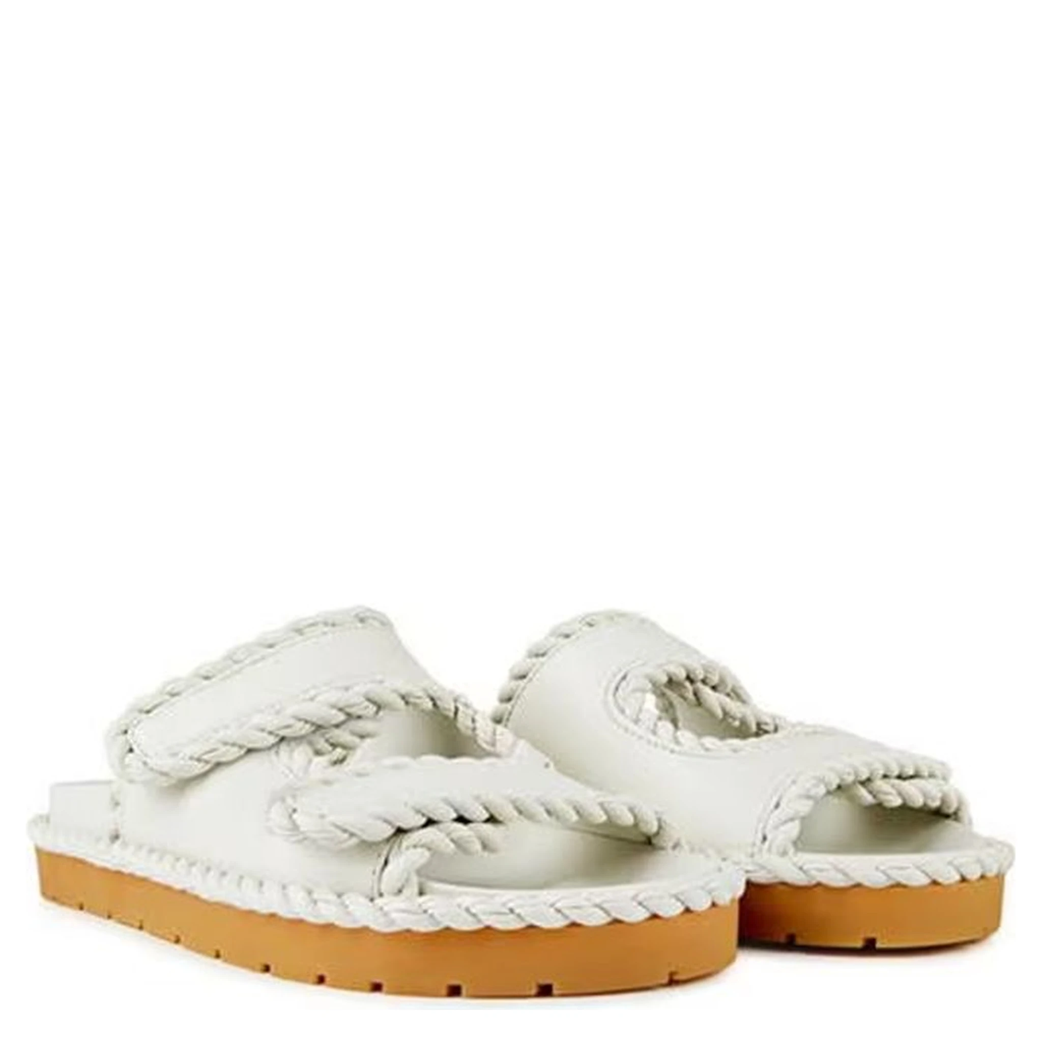 White Lamb Leather Sandals