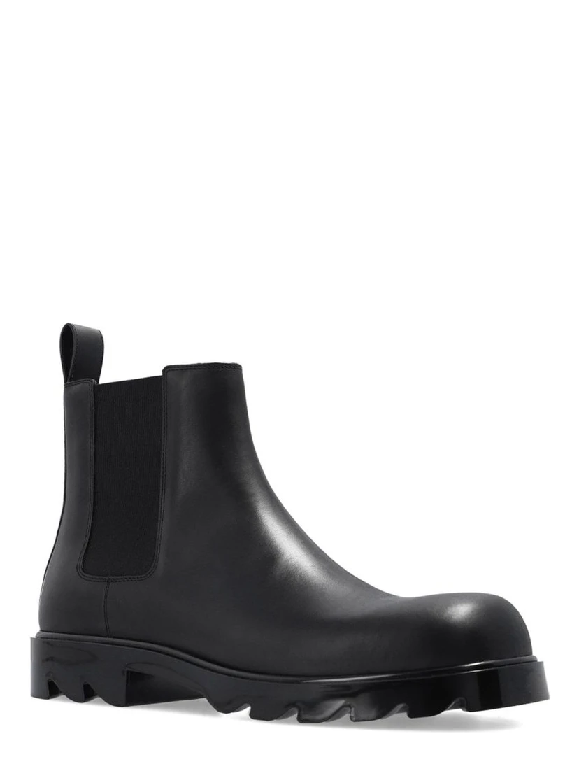 Black Calfskin Chelsea Boots
