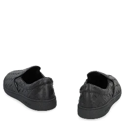 Black Calfskin Low Top Sneakers