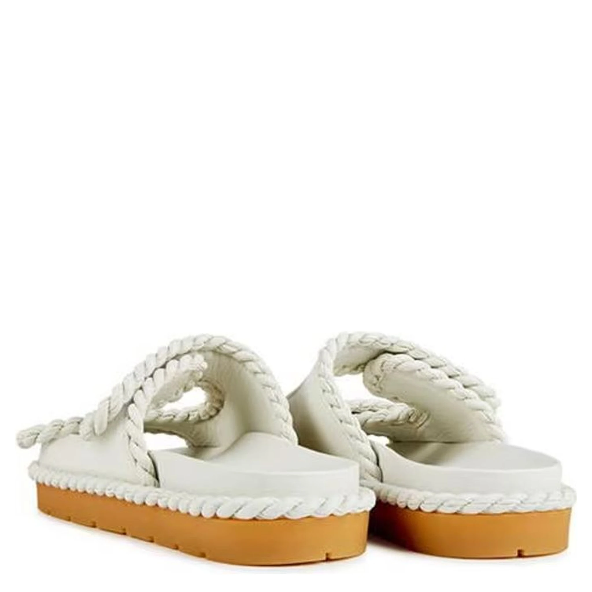 White Lamb Leather Sandals