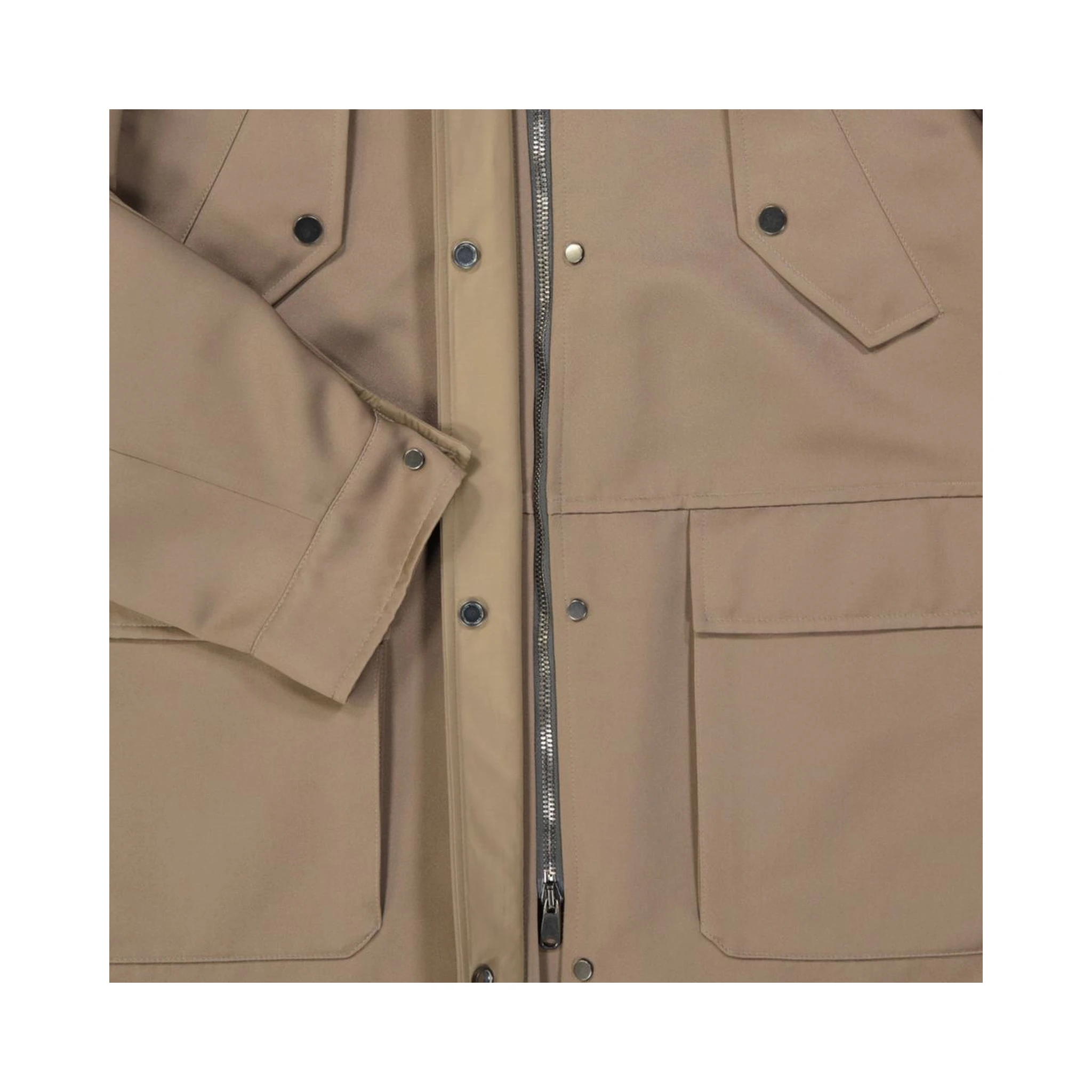 Brown Polyester Parka