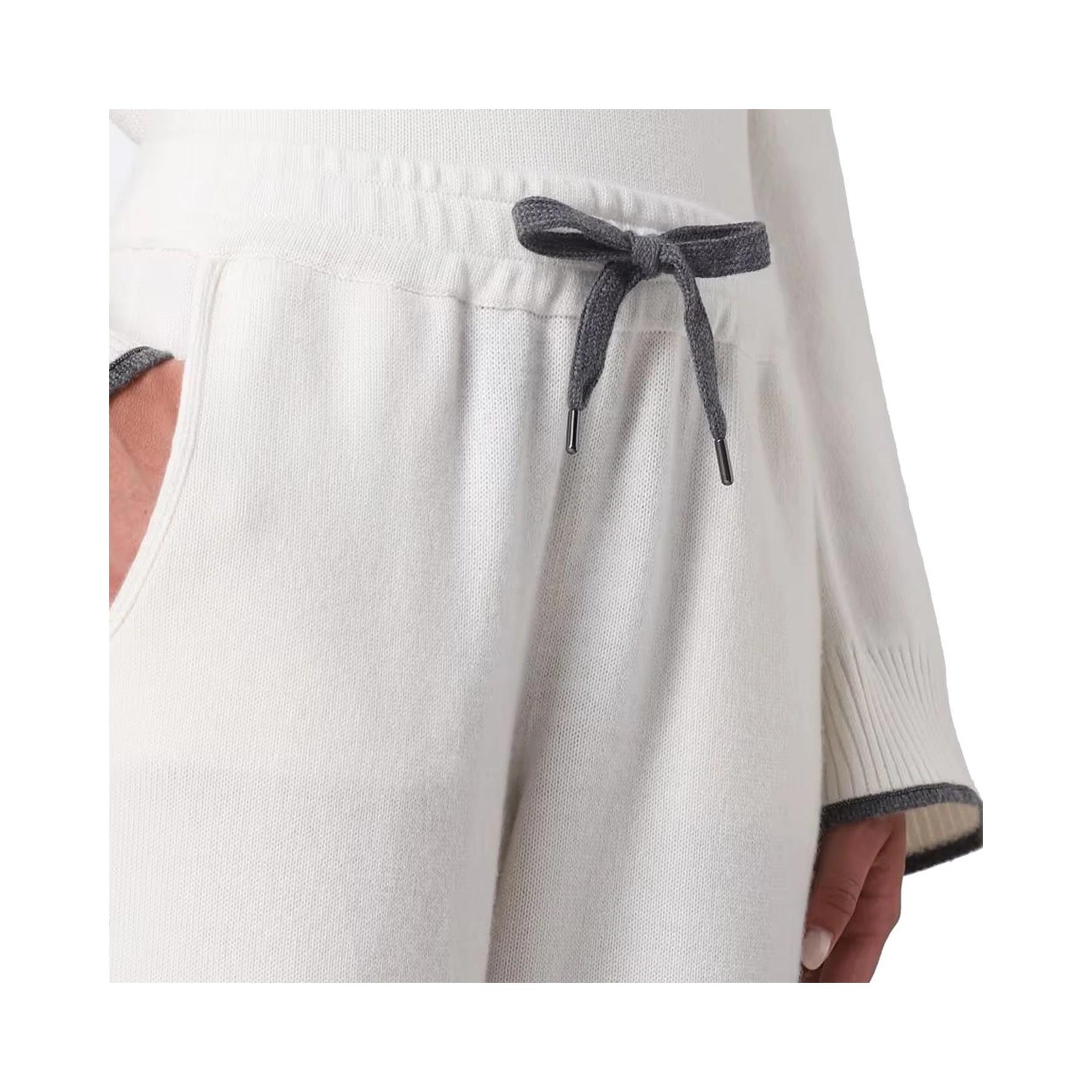 White Cashmere Athletic Pants