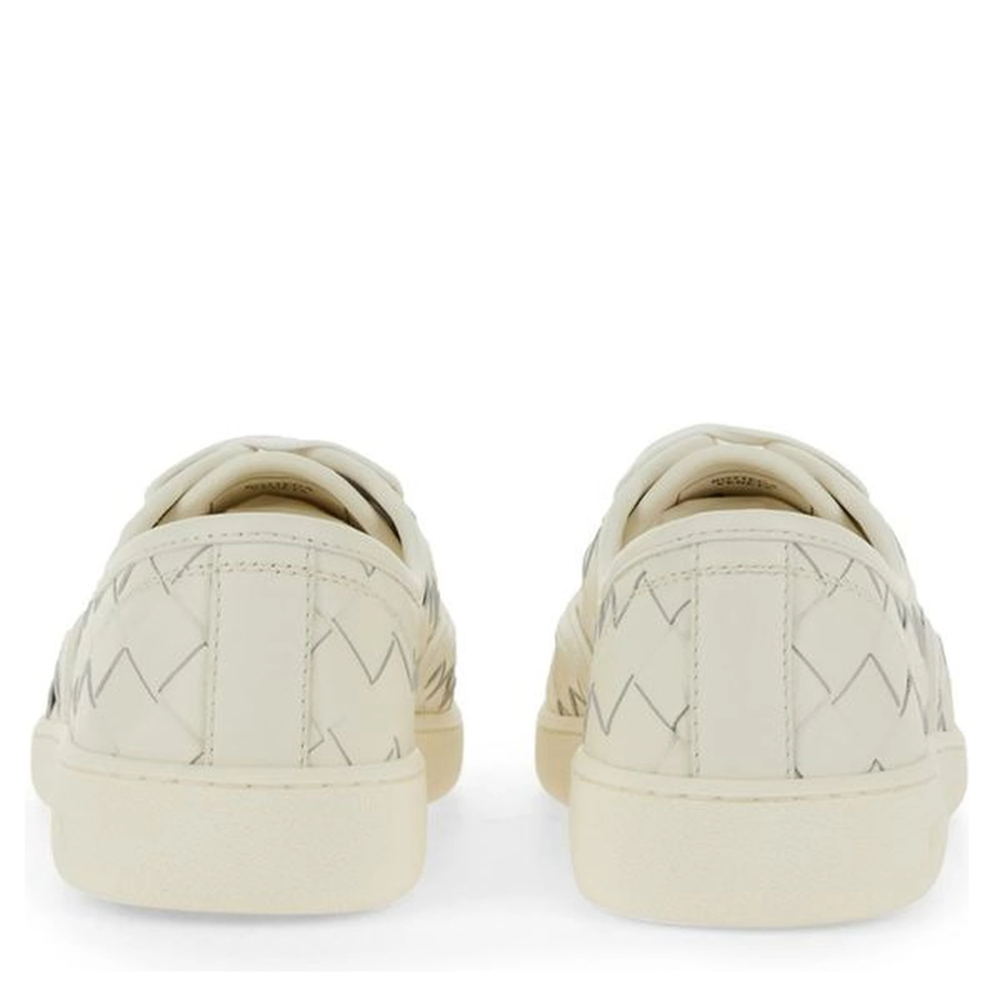 White Calfskin Low Top Sneakers