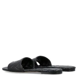 Black Lamb Leather Mules