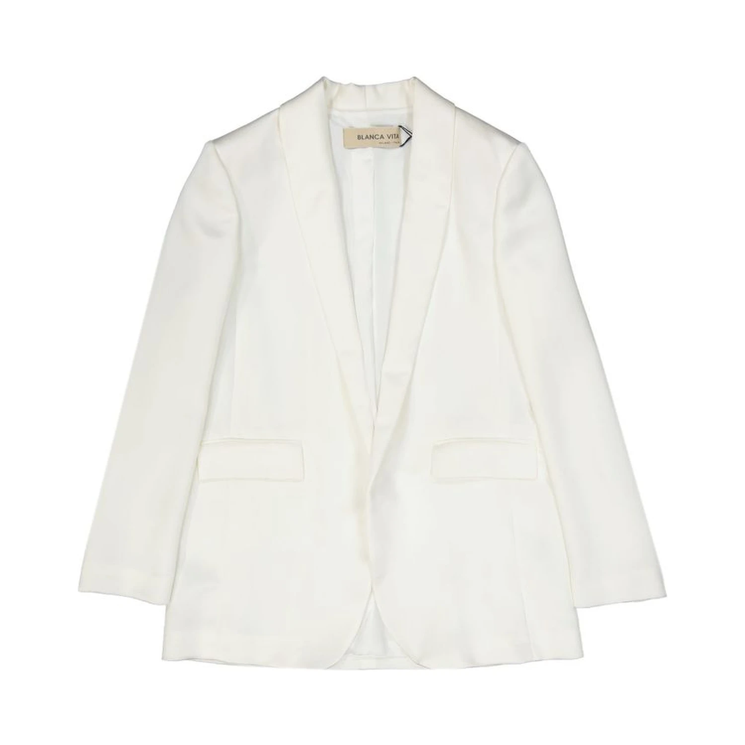 White Polyester Jackets And Coat